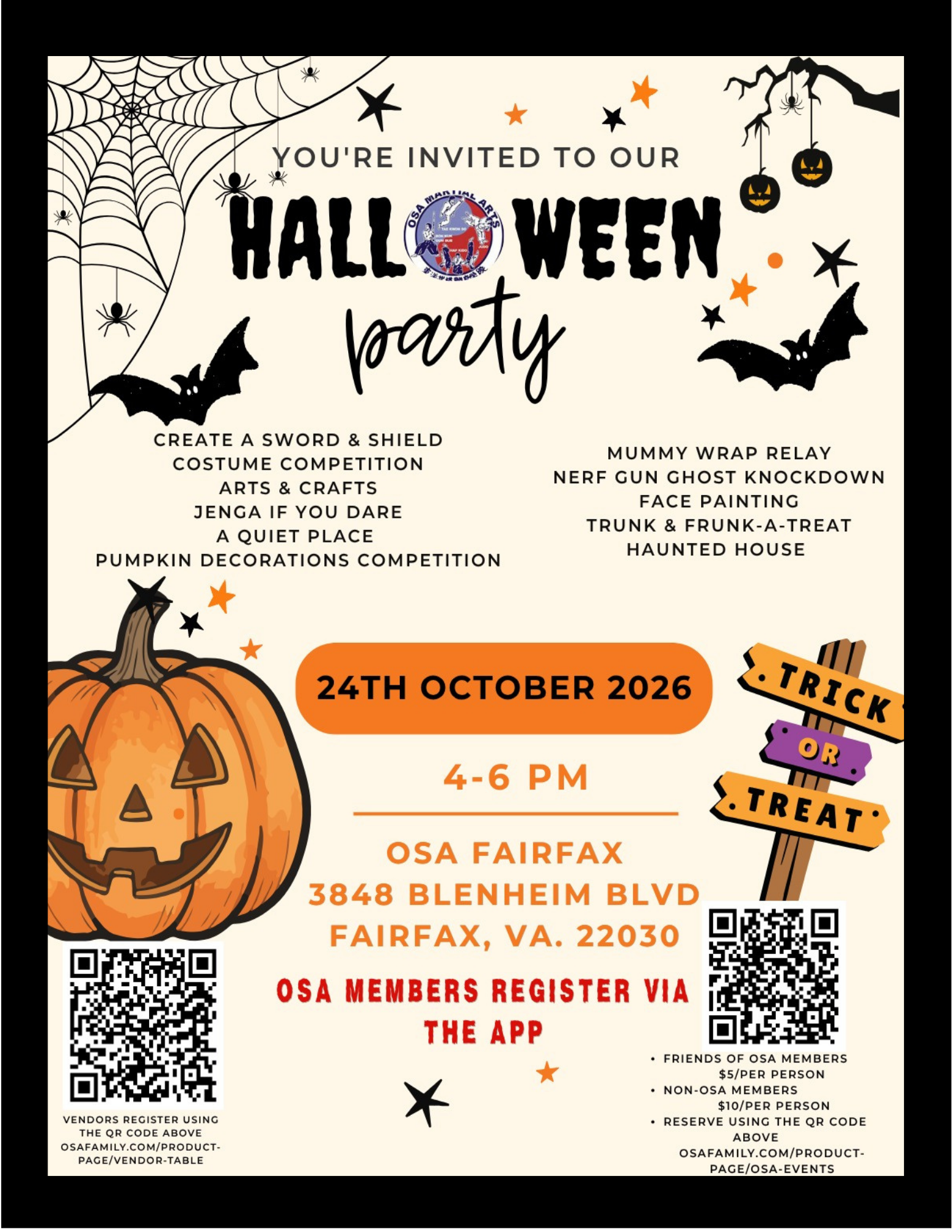 Halloween Party - OSA Martial Arts