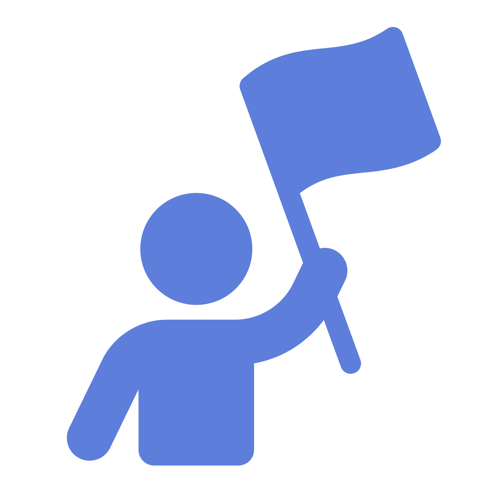 Person with Flag
