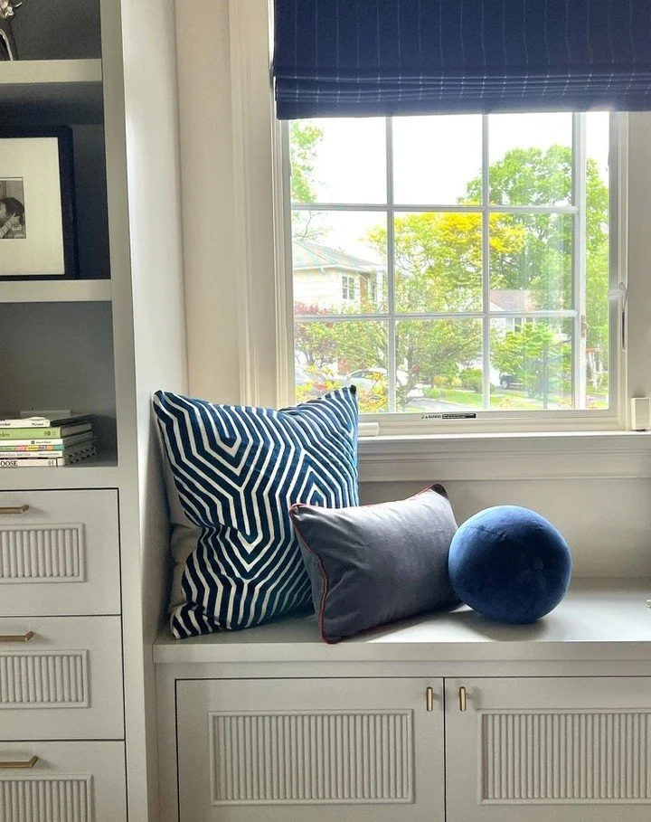From never-used formal living room to super-functional Guest Room: all ready for our clients&rsquo; grown children (and their children!) 💫 Design by @aldendesign.studio #westchesterdesigner #scarsdaleremodel #custombuiltins #everydayluxe #livebeauti