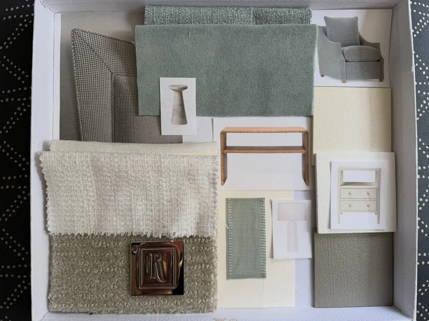 A peek at what is on our boards right now: a soft, serene and grounded bedroom with every material chosen to make this space feel like a deep exhale.

#interiordesign 
#residentialdesign 
#bedroomdesign 
#luxuryinteriors
#flatlay