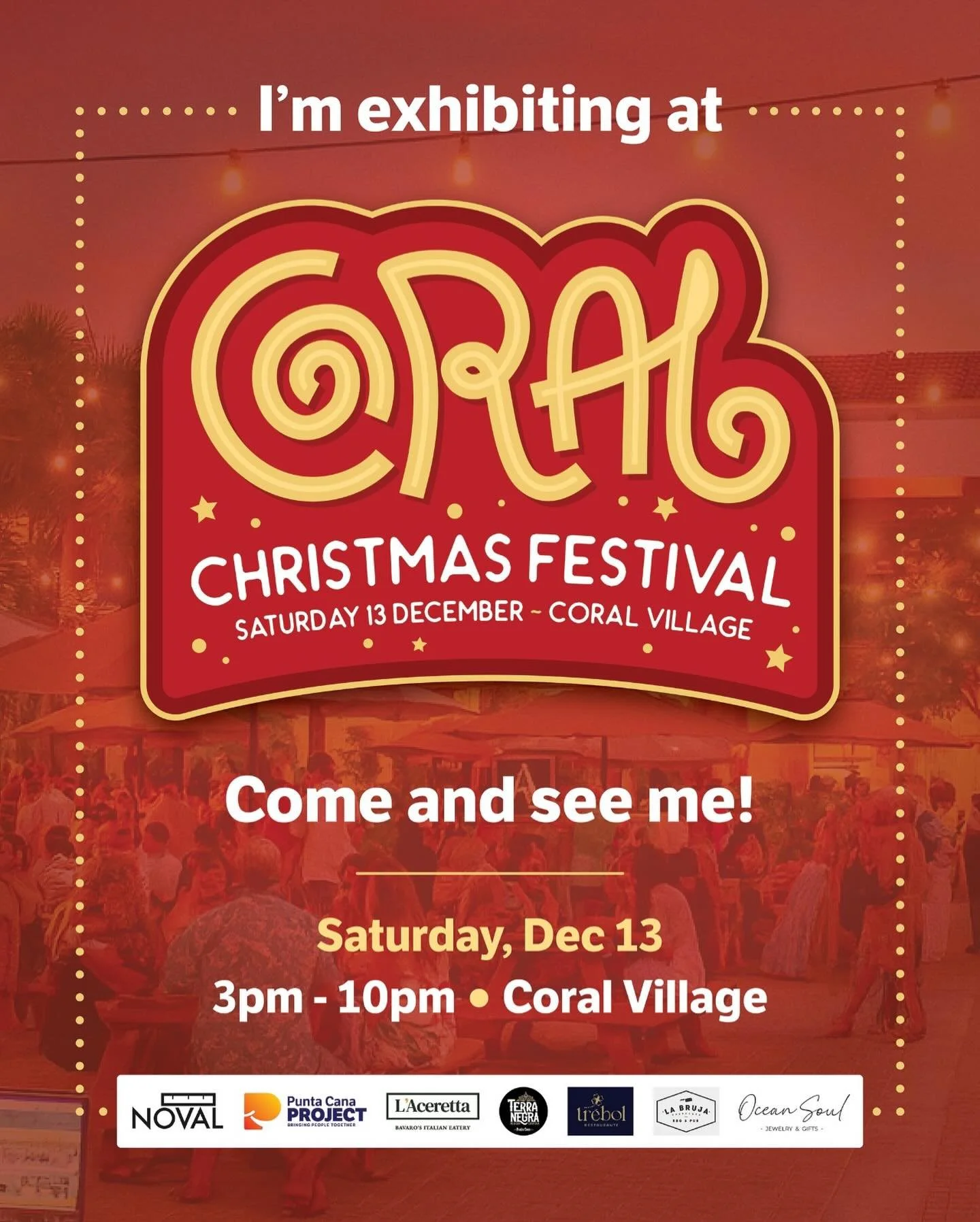 Punta Cana, I&rsquo;ll see you this Saturday! 🍍✨
Join me at the Coral Christmas Festival for good vibes, holiday magic, and Frucoco freshness.
📍 Coral Village &bull; 3pm&ndash;10pm