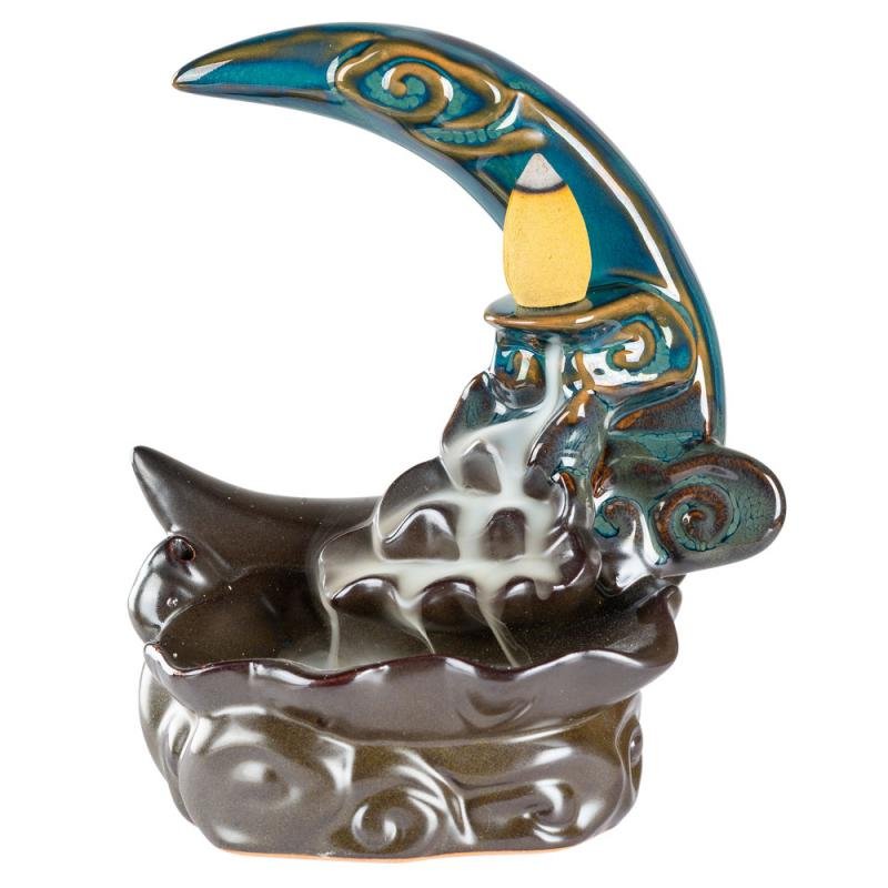 Moon with Waterfall Backflow Cone Burner - 2.5" x 5"