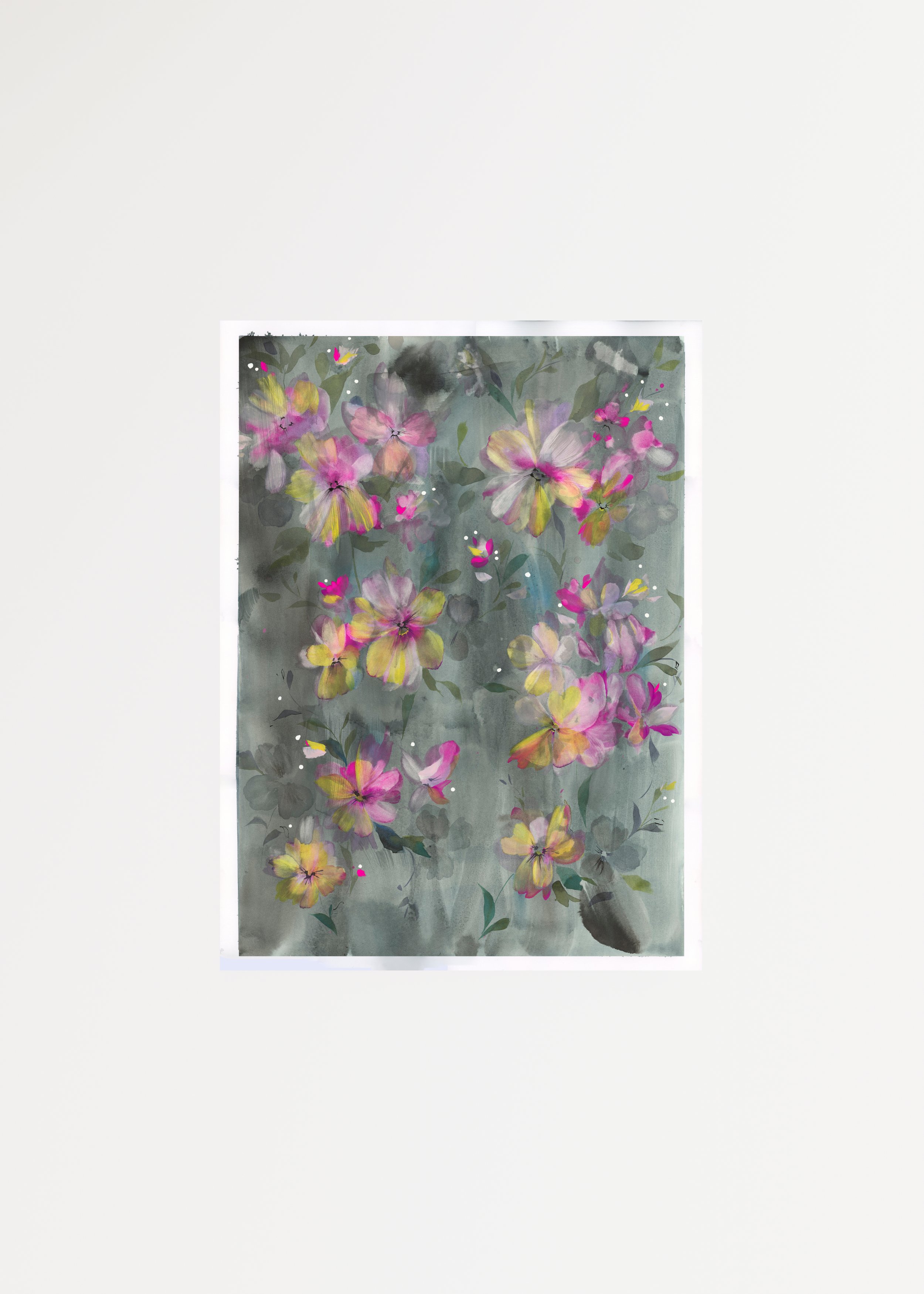 Midnight Pansies - Original