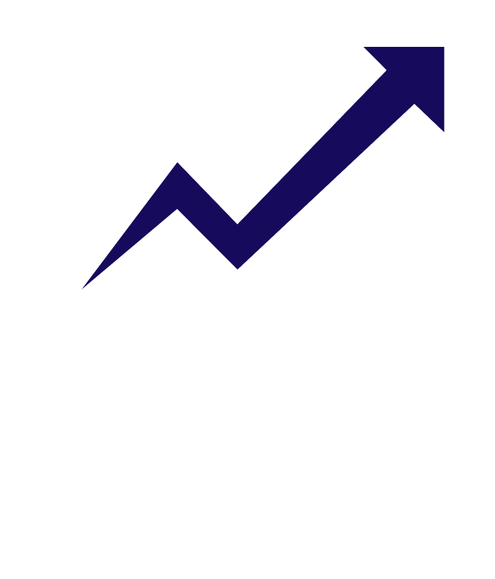 Computer monitor displaying a line graph with an upward trend.