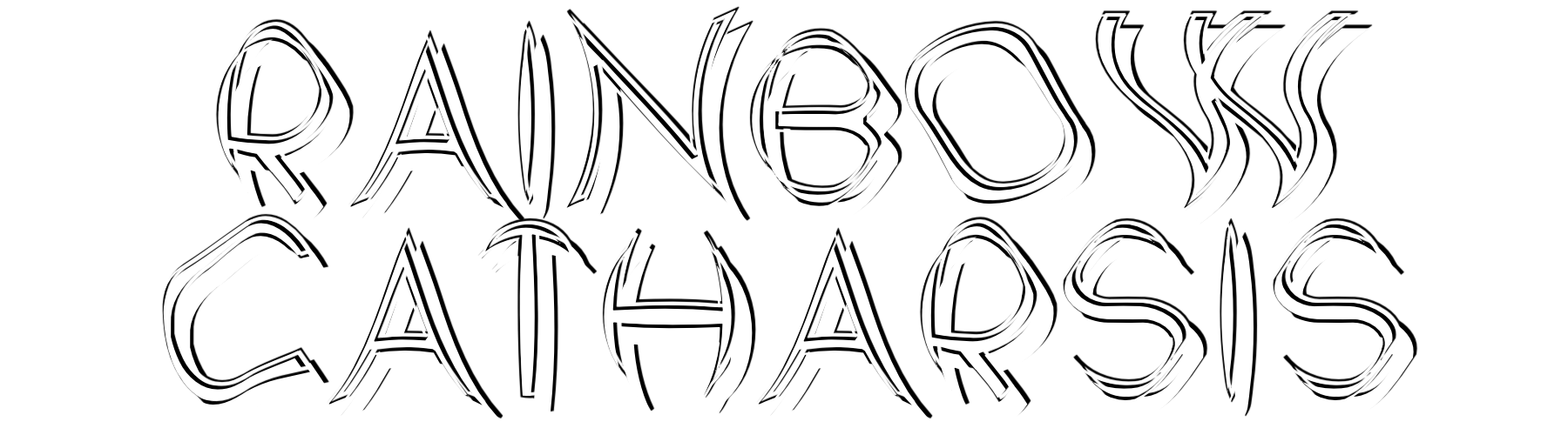 Stylized text saying 'RANGERS CATHARSIS' in white on a black background.