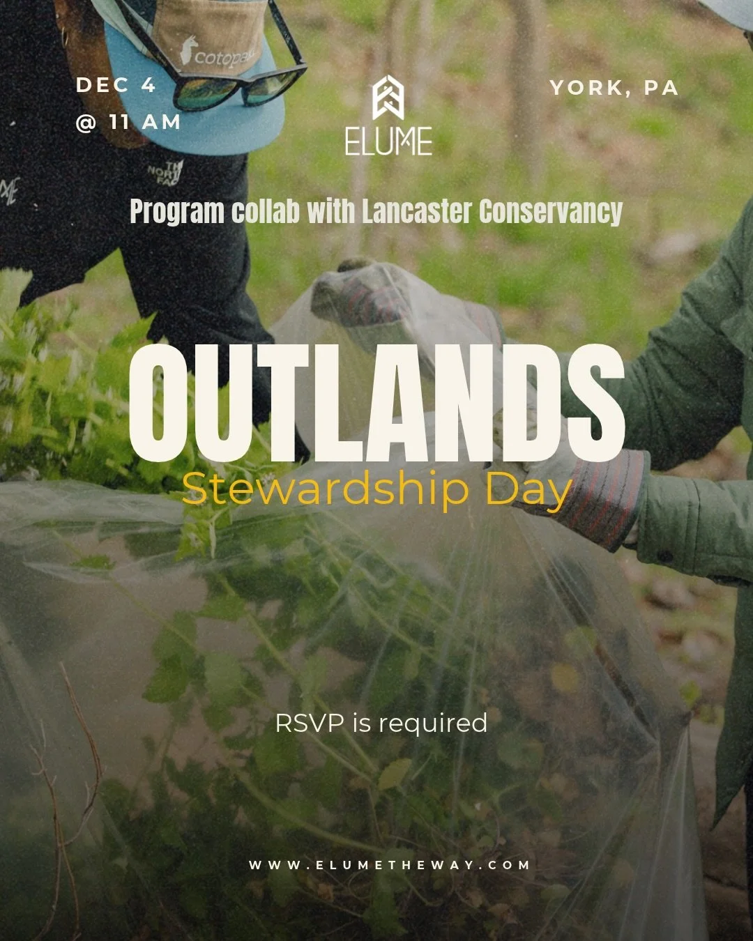 Closing out 2026 the best way we know how&hellip;🌎

On Friday, December 4, we&rsquo;re spending the day at Robert A. Kinsley Nature Preserve with @lancasterconservancy for OUTLANDS Stewardship Day.

From 11a&ndash;3p, we&rsquo;ll work alongside Cons