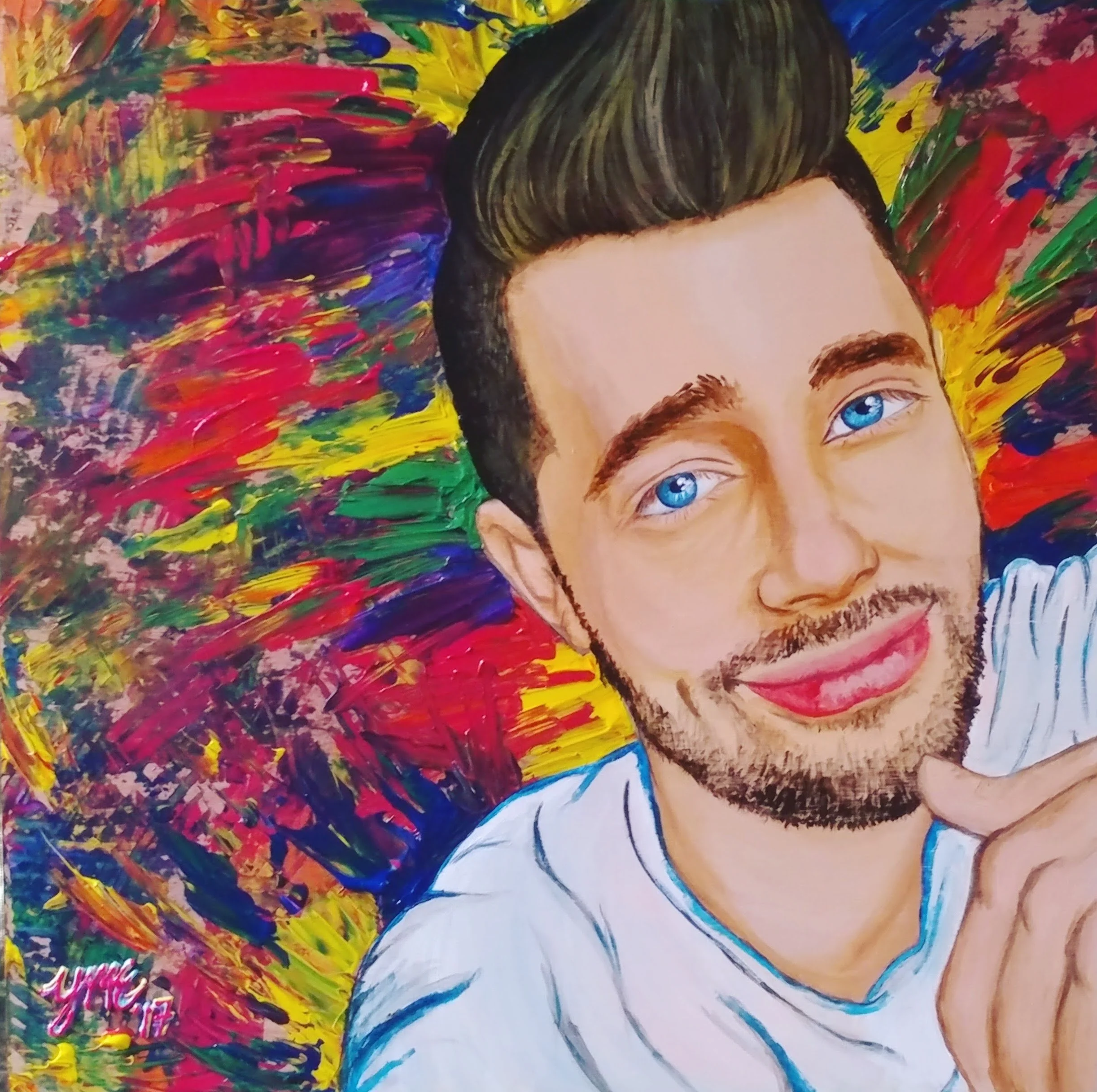 Portrait painting by local artist, Yvette Michelle Elam