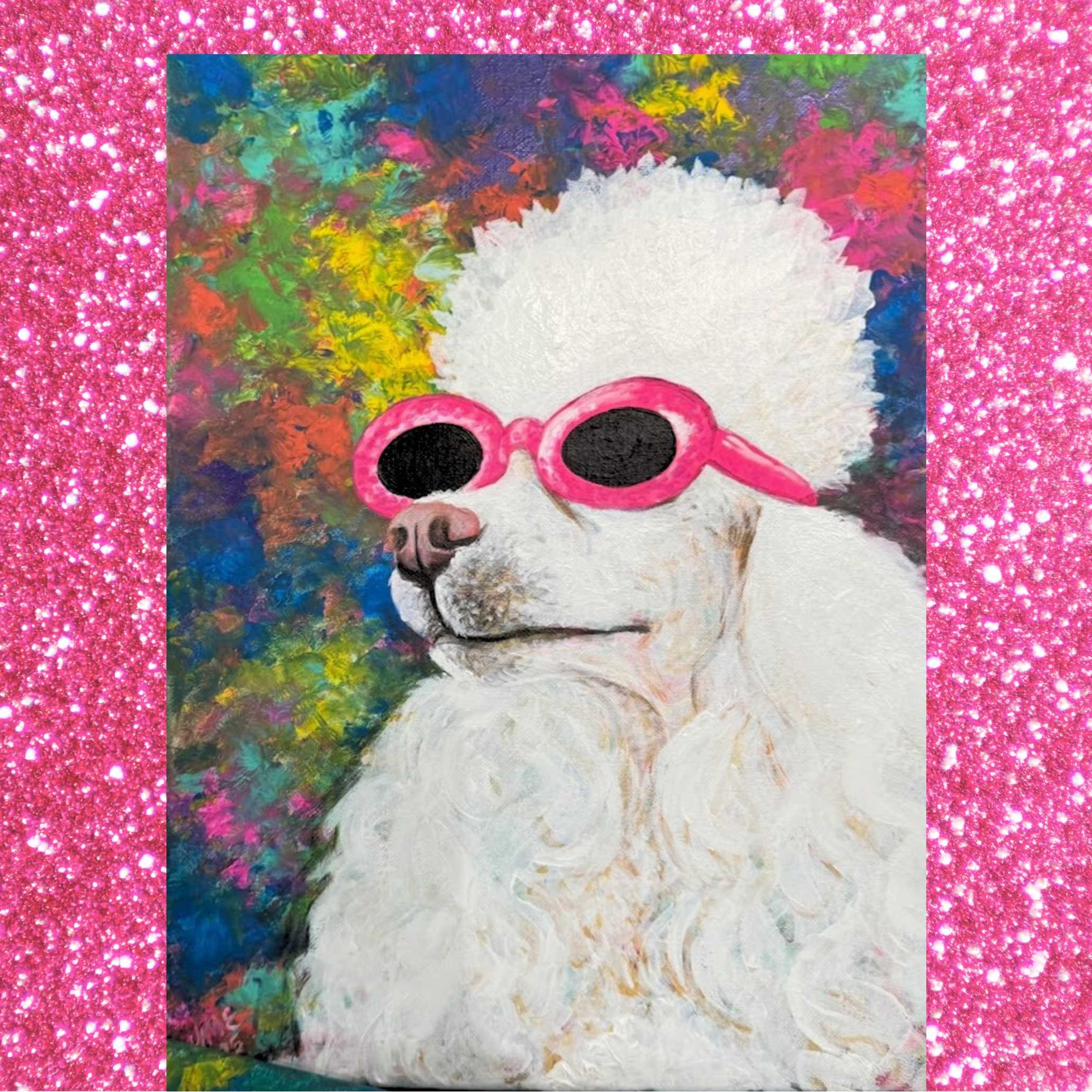 Dog portrait poodle by YME Artwork pet art.jpg