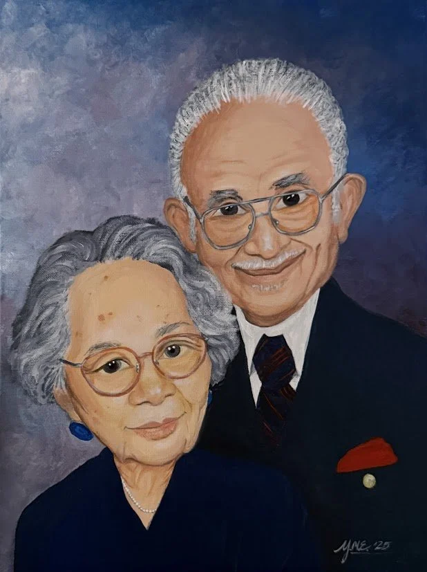 Commissioned memorial portrait painted by Yvette Michelle Elam of Charleston, SC