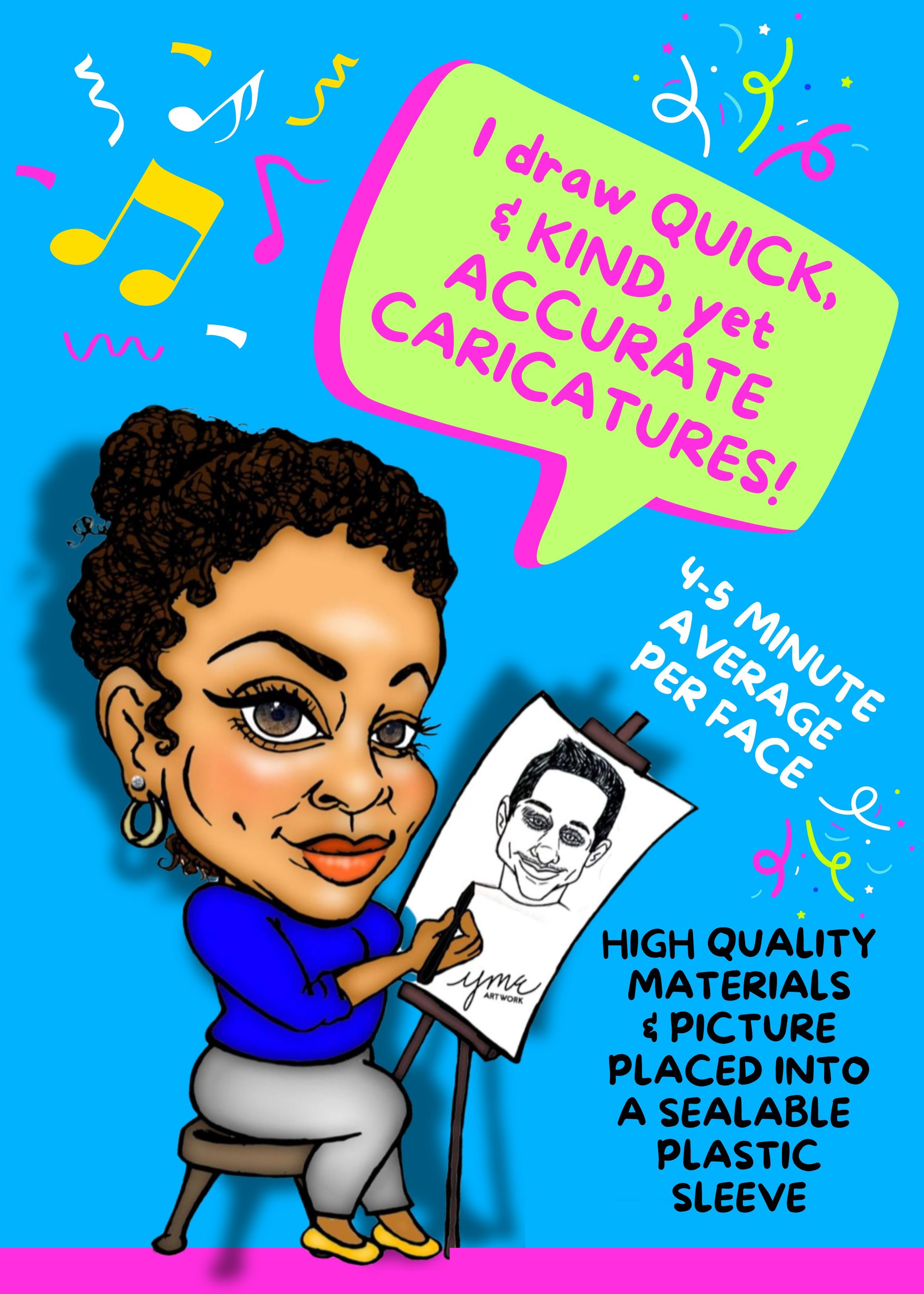 Quick Caricature of Yvette Elam