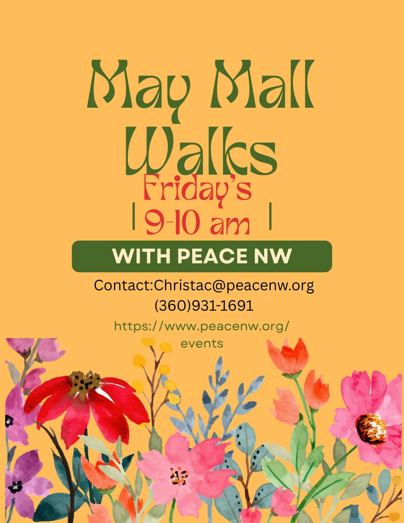 Mall Walking with PEACE NW