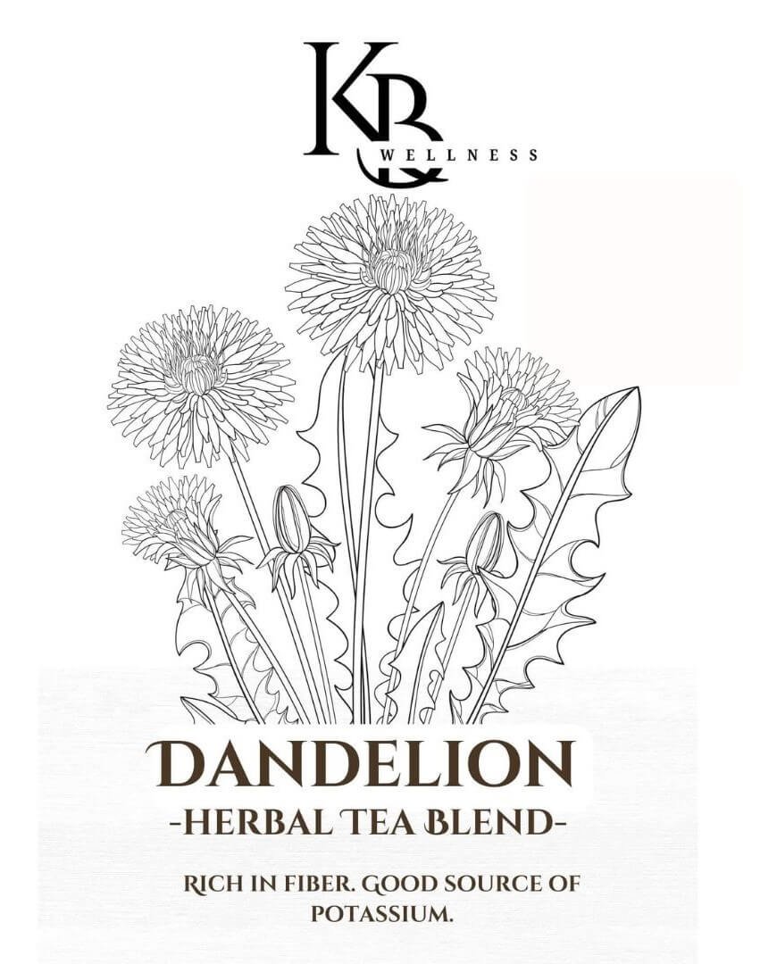 Just~ Dandelion front label.