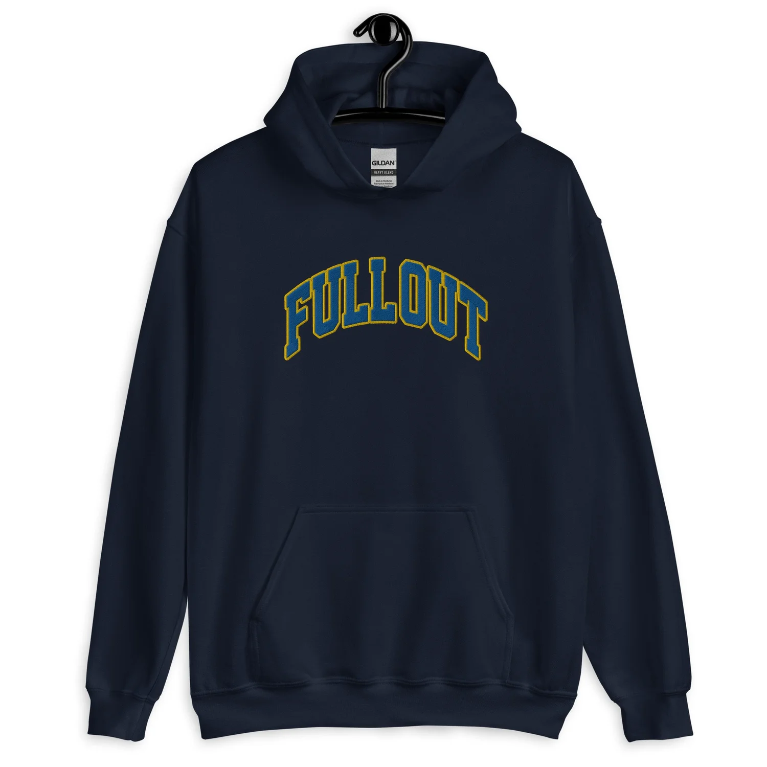 Embroidered Legacy Blue Gold Logo Sweater — Full Out Studios