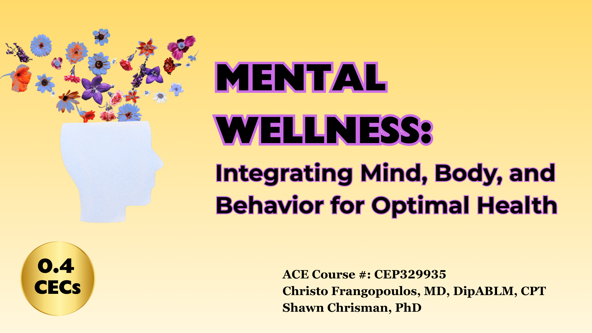 ACE CEC course on mental wellness and stress management for health and fitness coaches