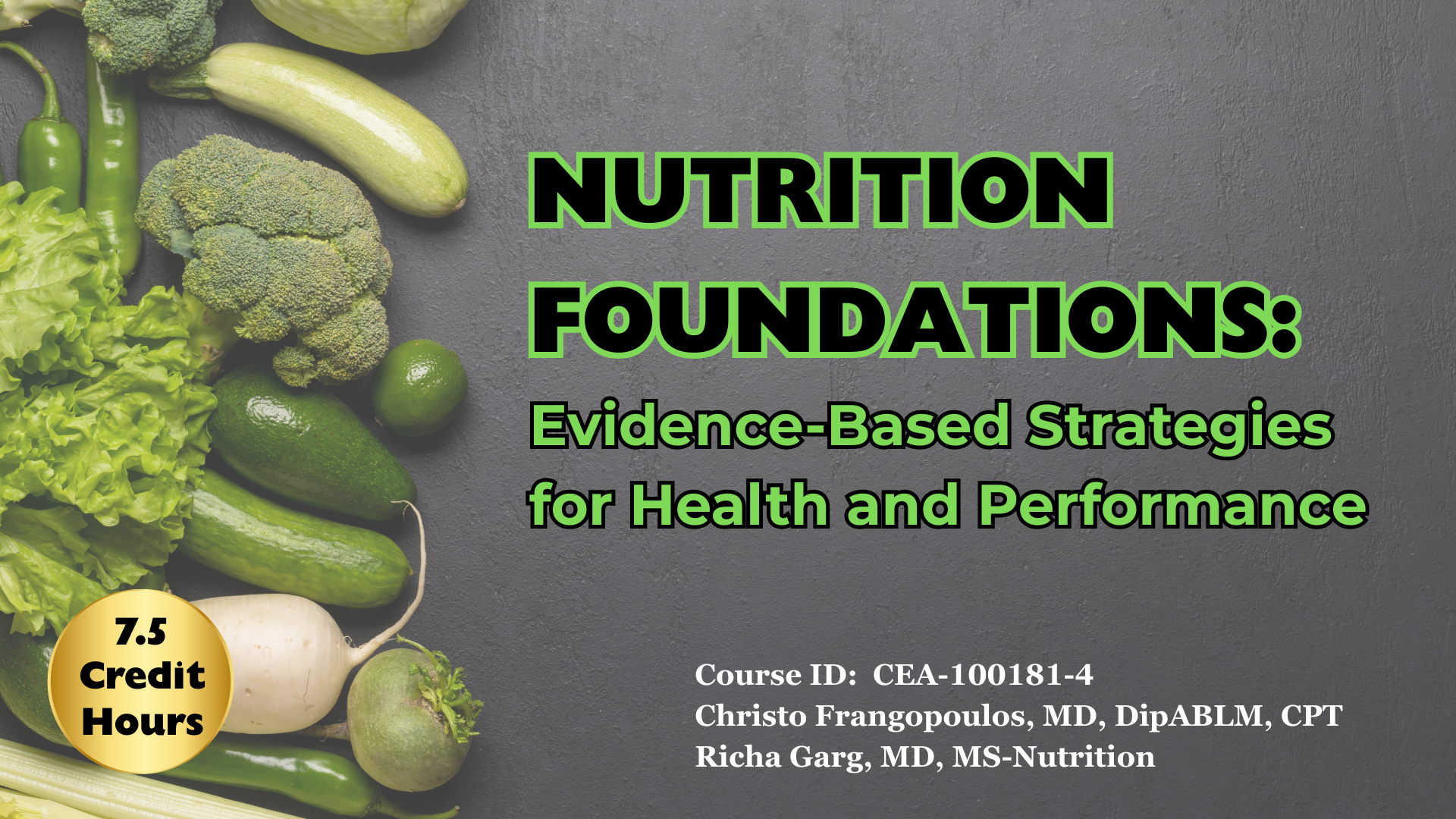 NBHWC CE course on nutrition for health coaches, taught by physicians in lifestyle medicine