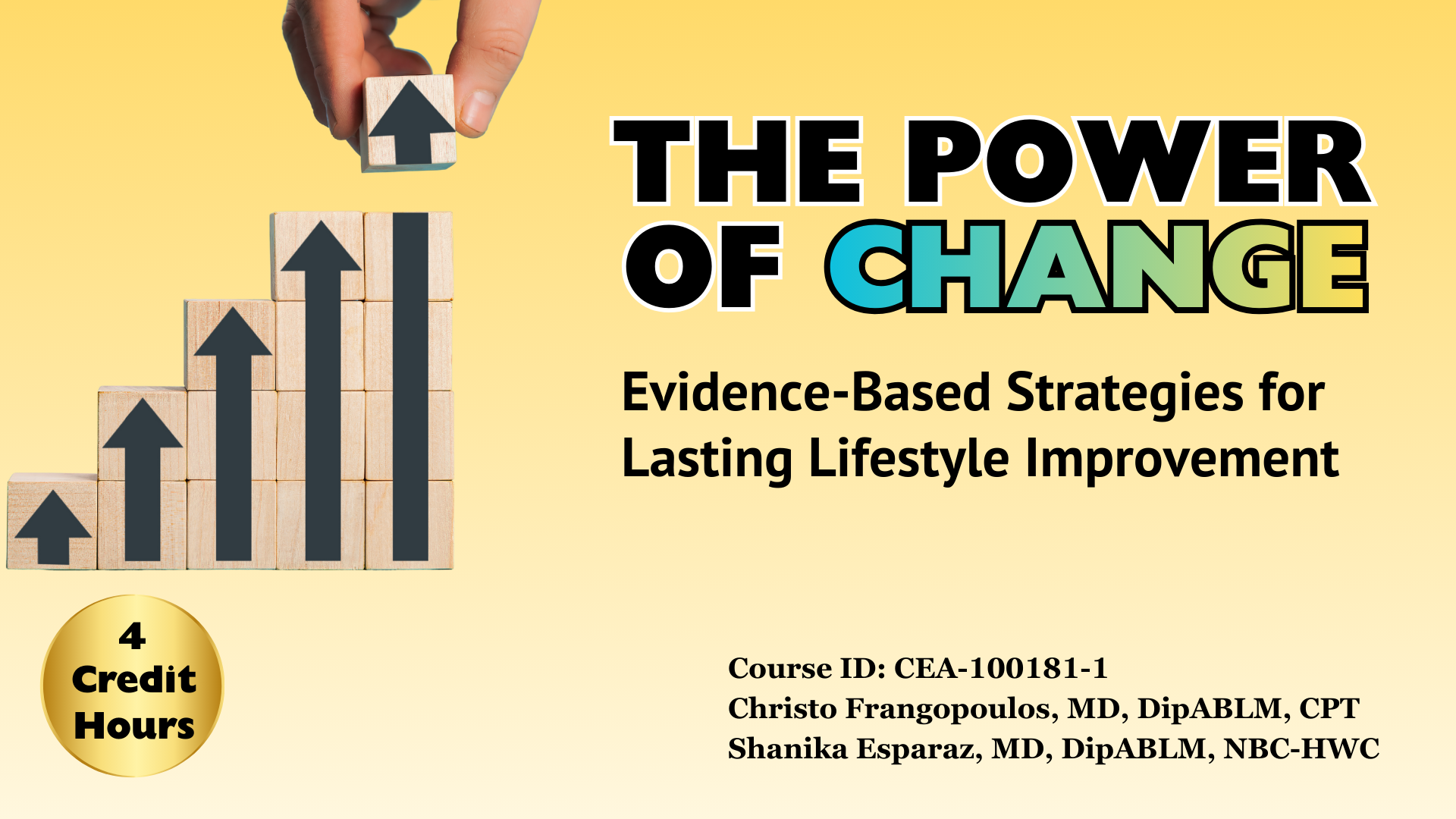 NBHWC-approved course on behavior change strategies for health and wellness coaches.
