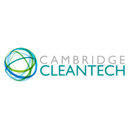 Cambridge Cleantech logo with a globe made of green and blue interconnected lines