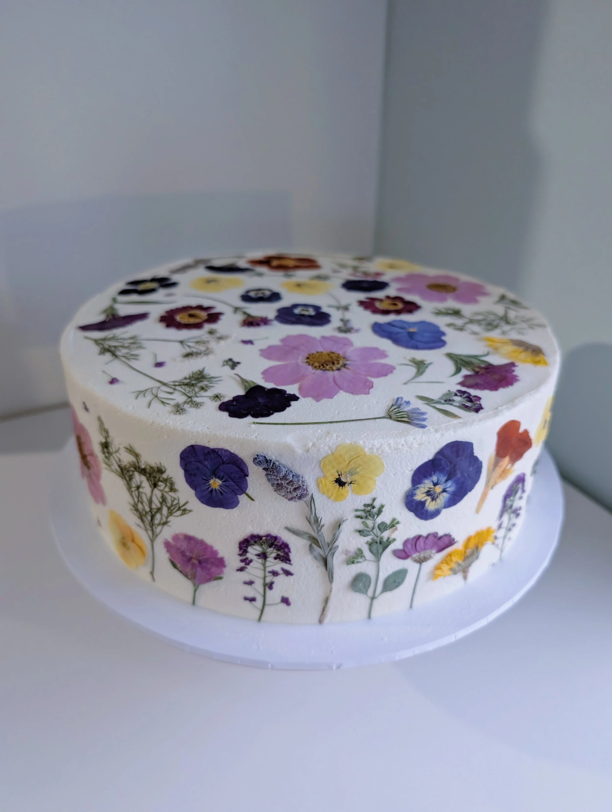 Pressed Floral Cakes