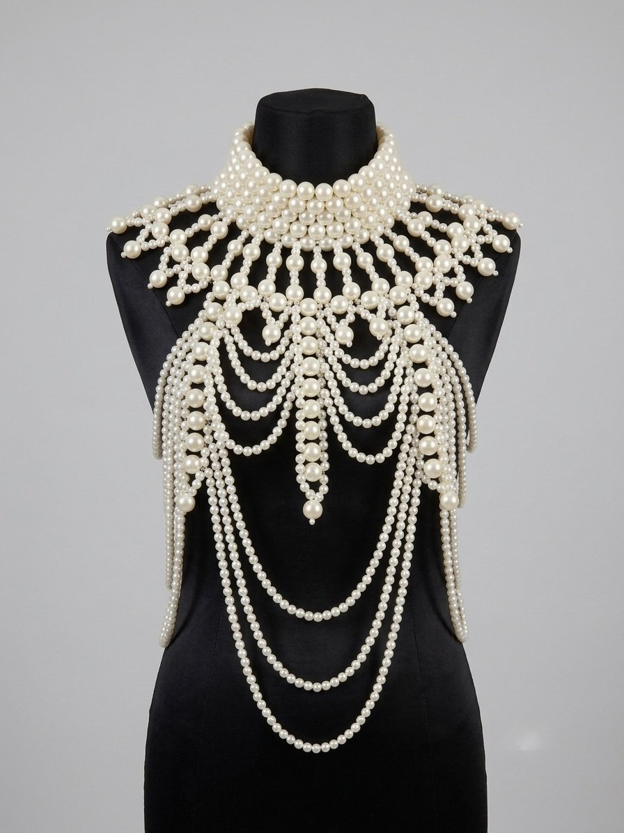 Draped Pearl Neckpiece