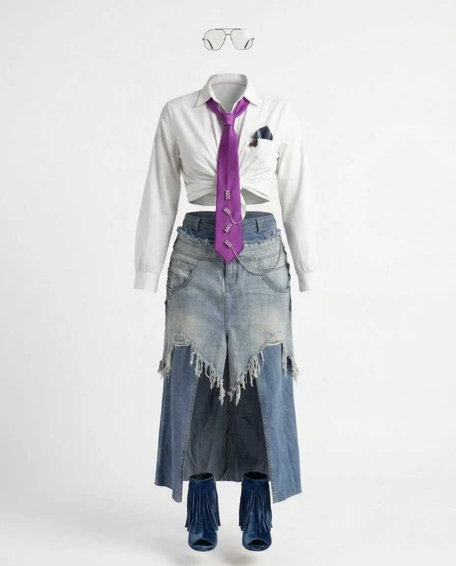 Denim on Denim skirt