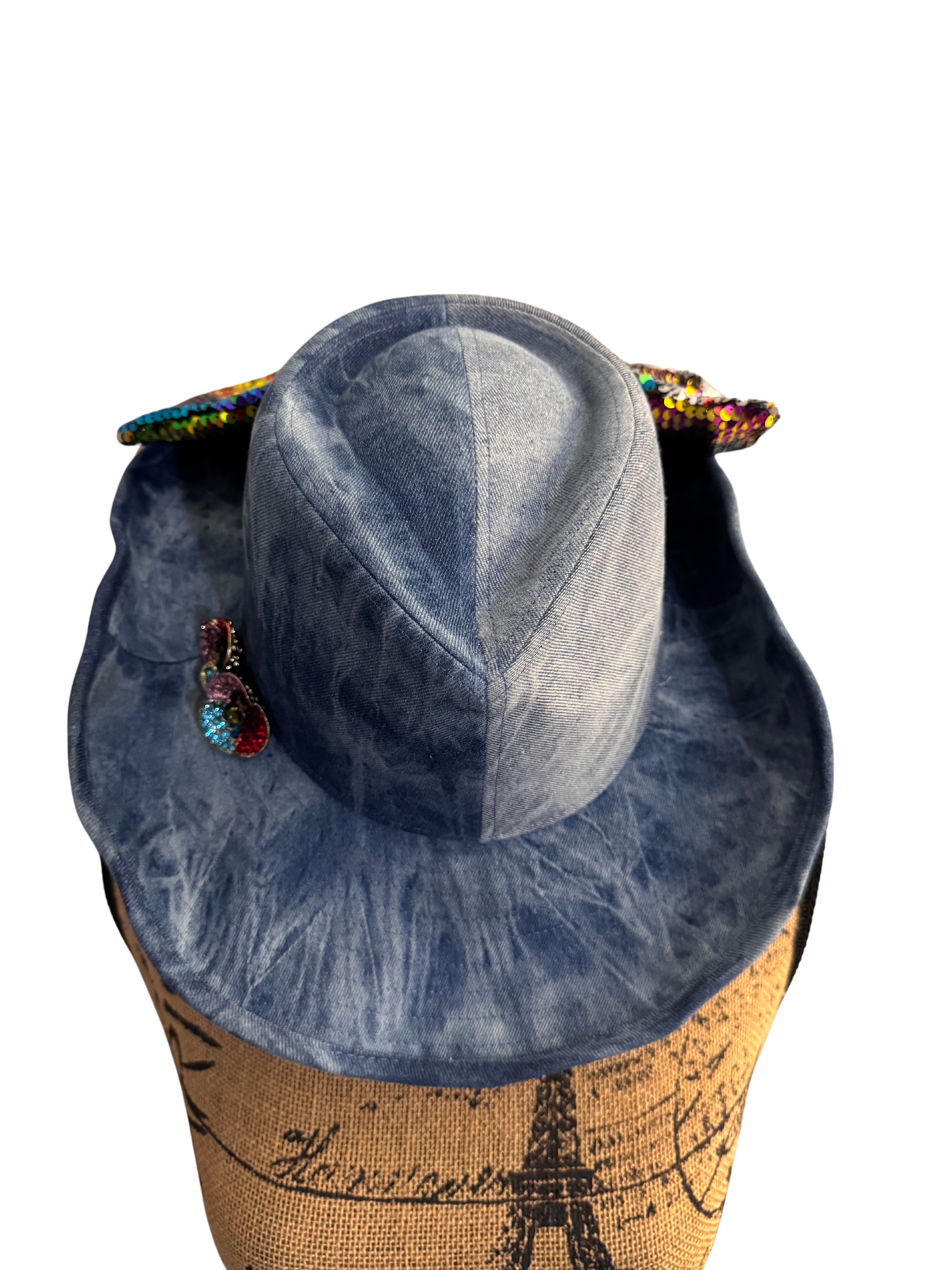 Denim Bow Brim