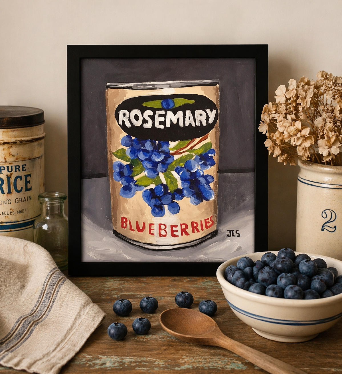 Vintage  Blueberries