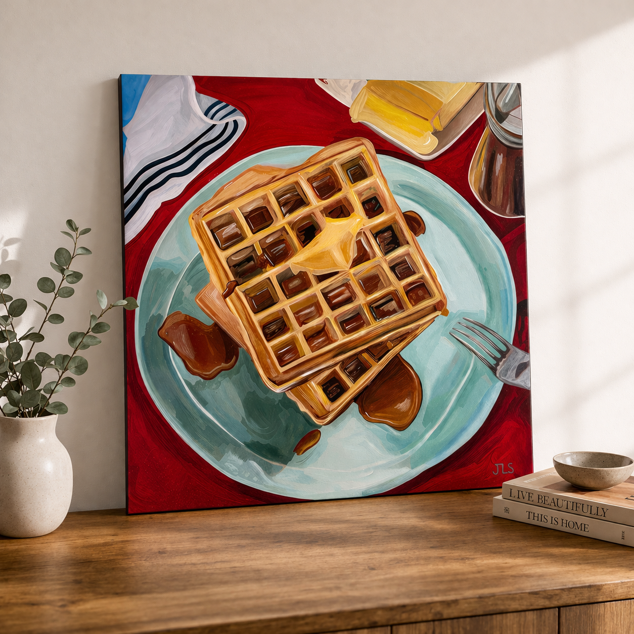 Waffles At the Diner
