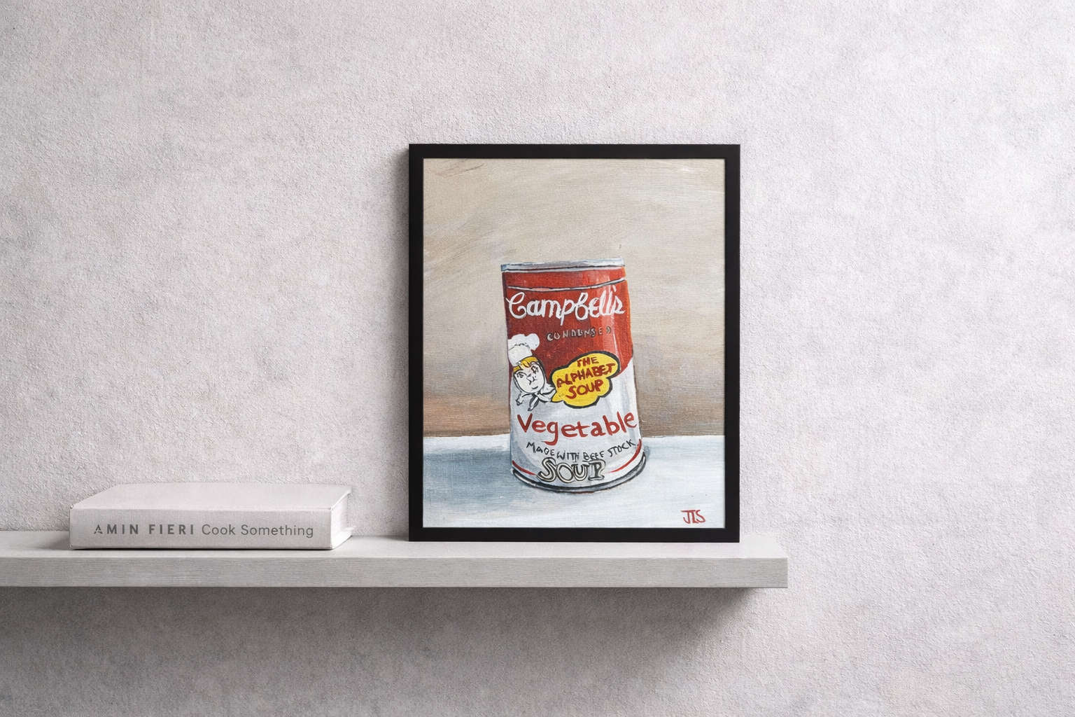 Retro Campbell’s vegetable soup, canned painting