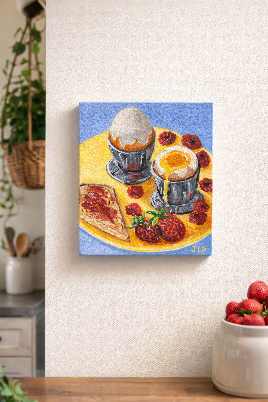 Soft Morning, Berries and Egg