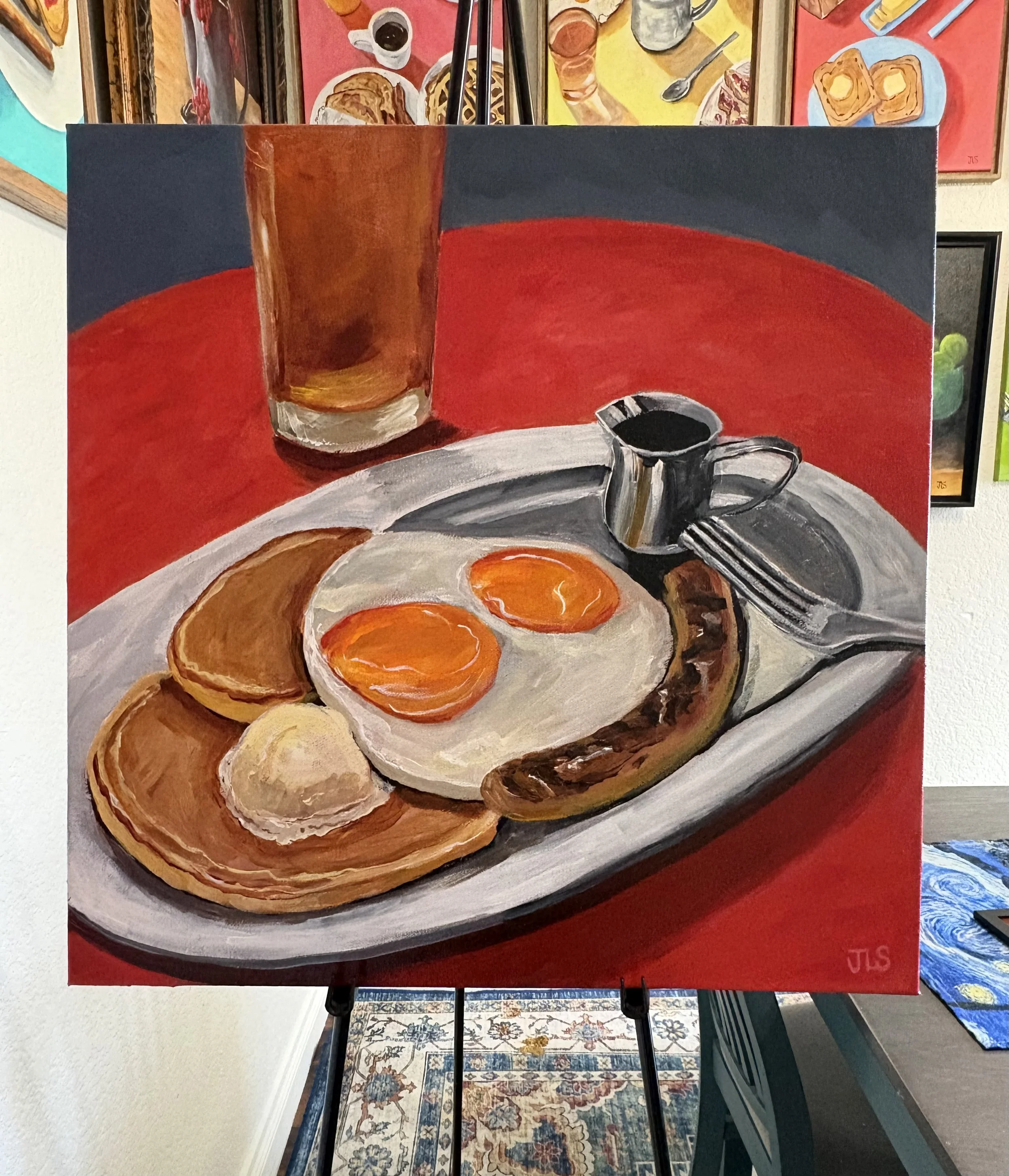 Breakfast Painting 20” x 20” Retro Diner Collection, FREE SHIPPING