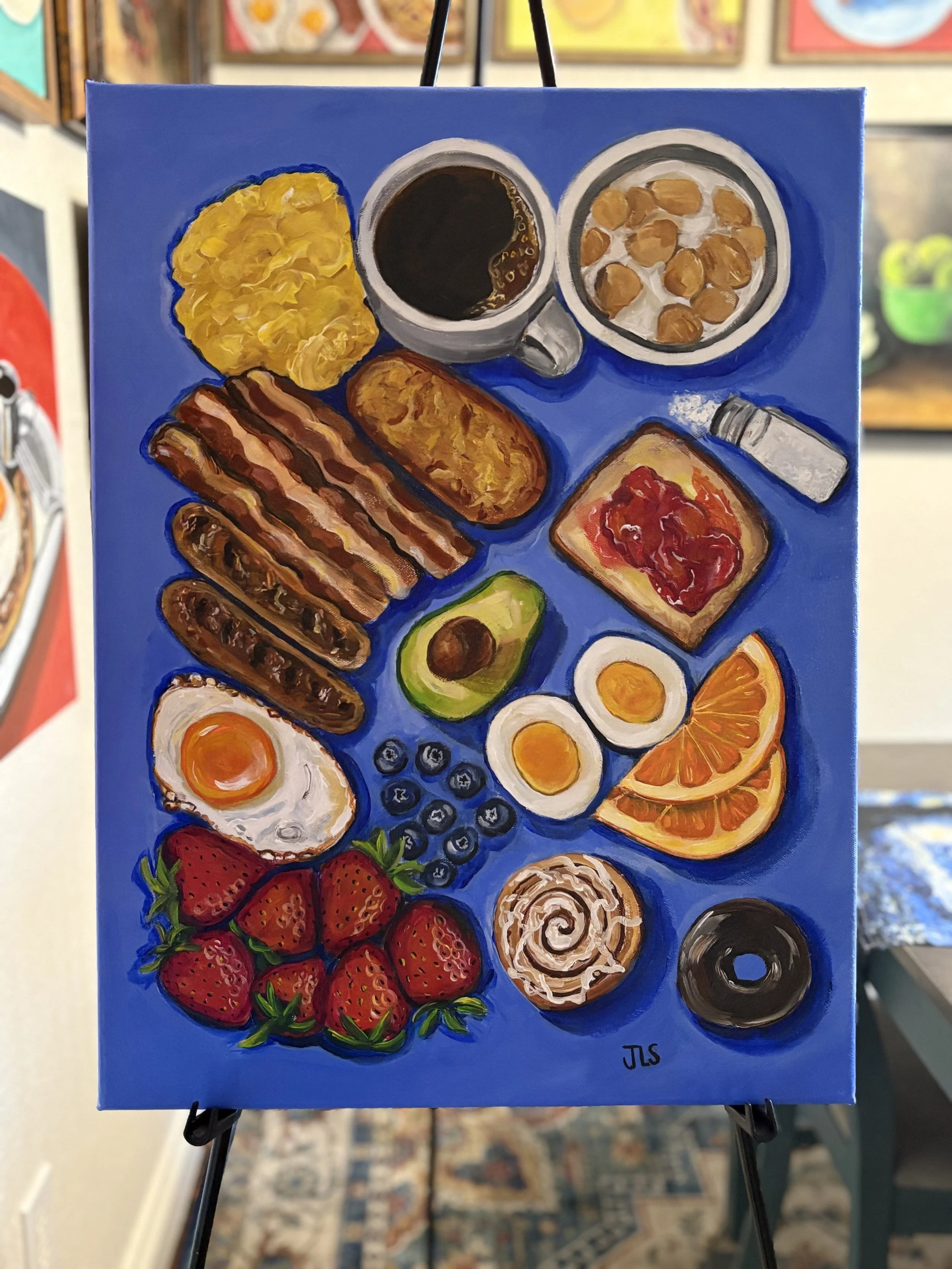 “Breakfast is Served” Painting 18 x 24”  FREE SHIPPING