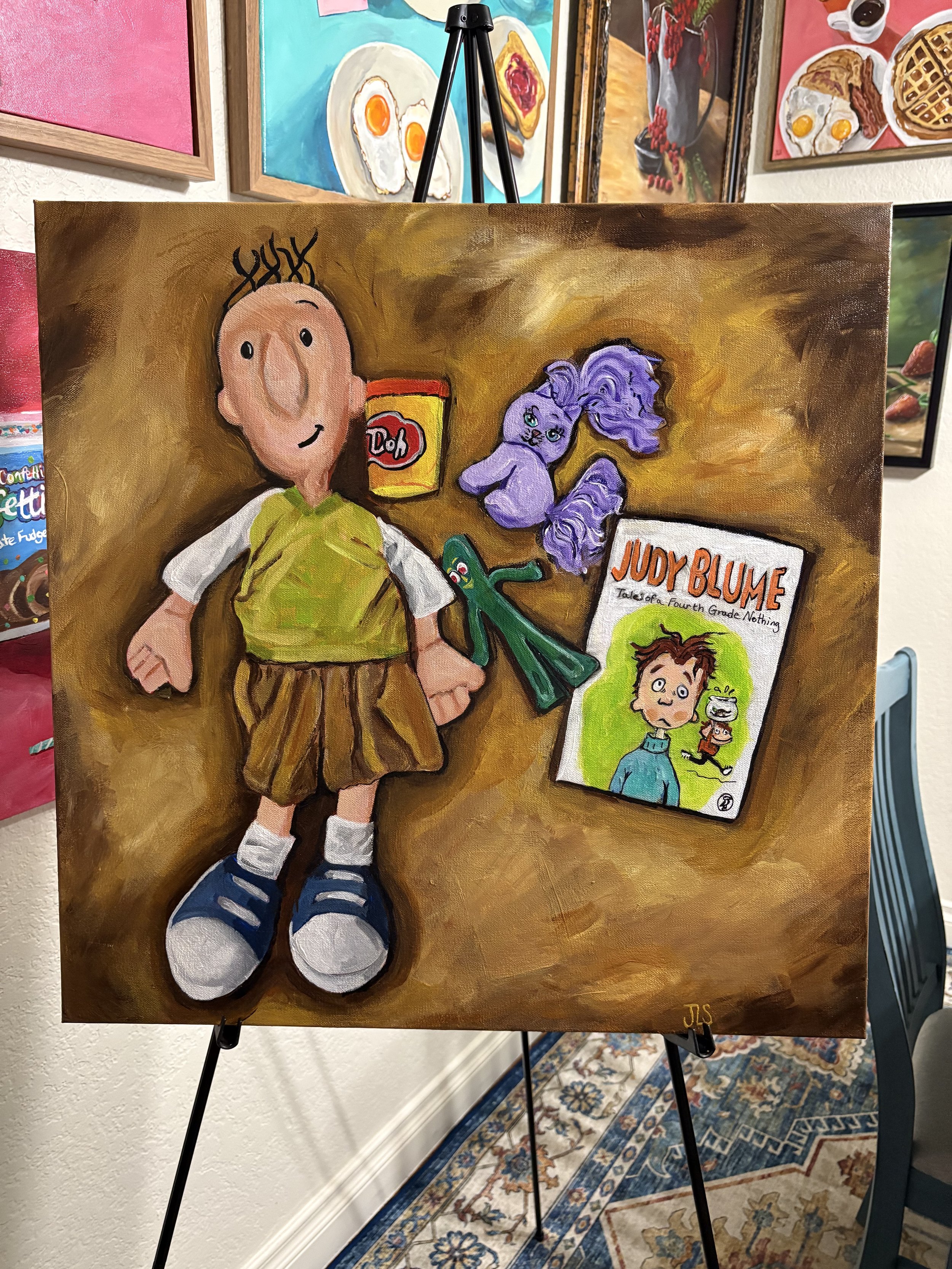 Nostalgic Toys Nickelodeon “Doug” Painting, Gallery Wrapped 24 x 24” FREE SHIPPING
