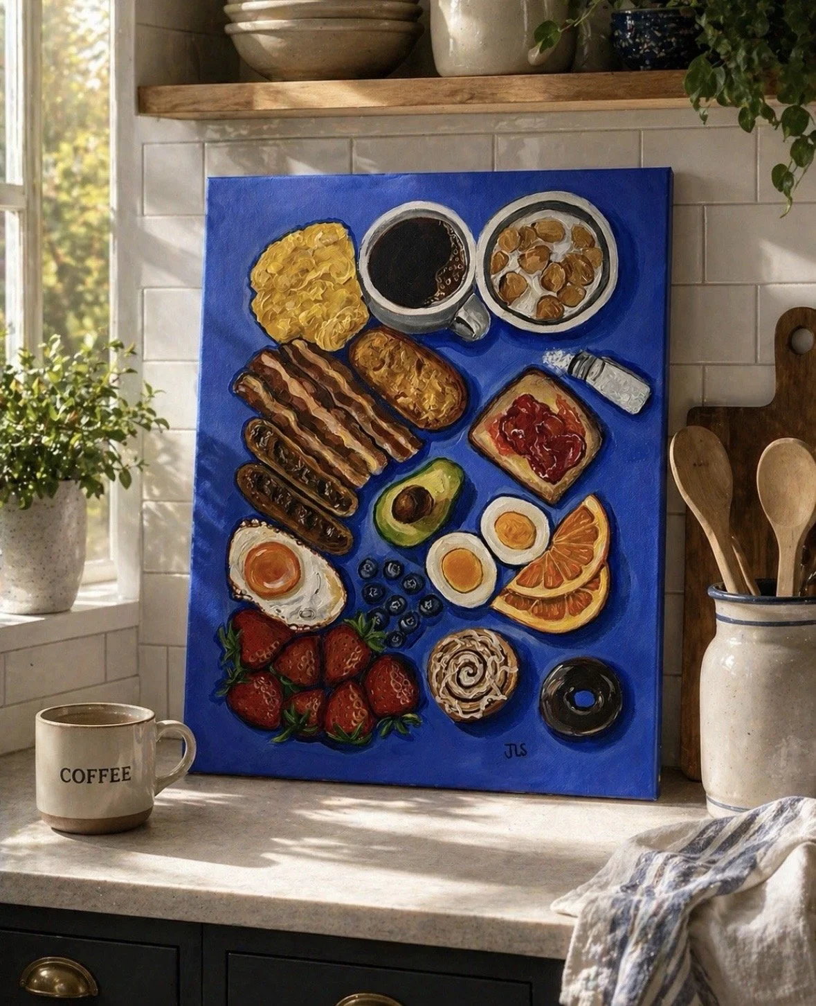 Breakfast In Blue 18 x 24”