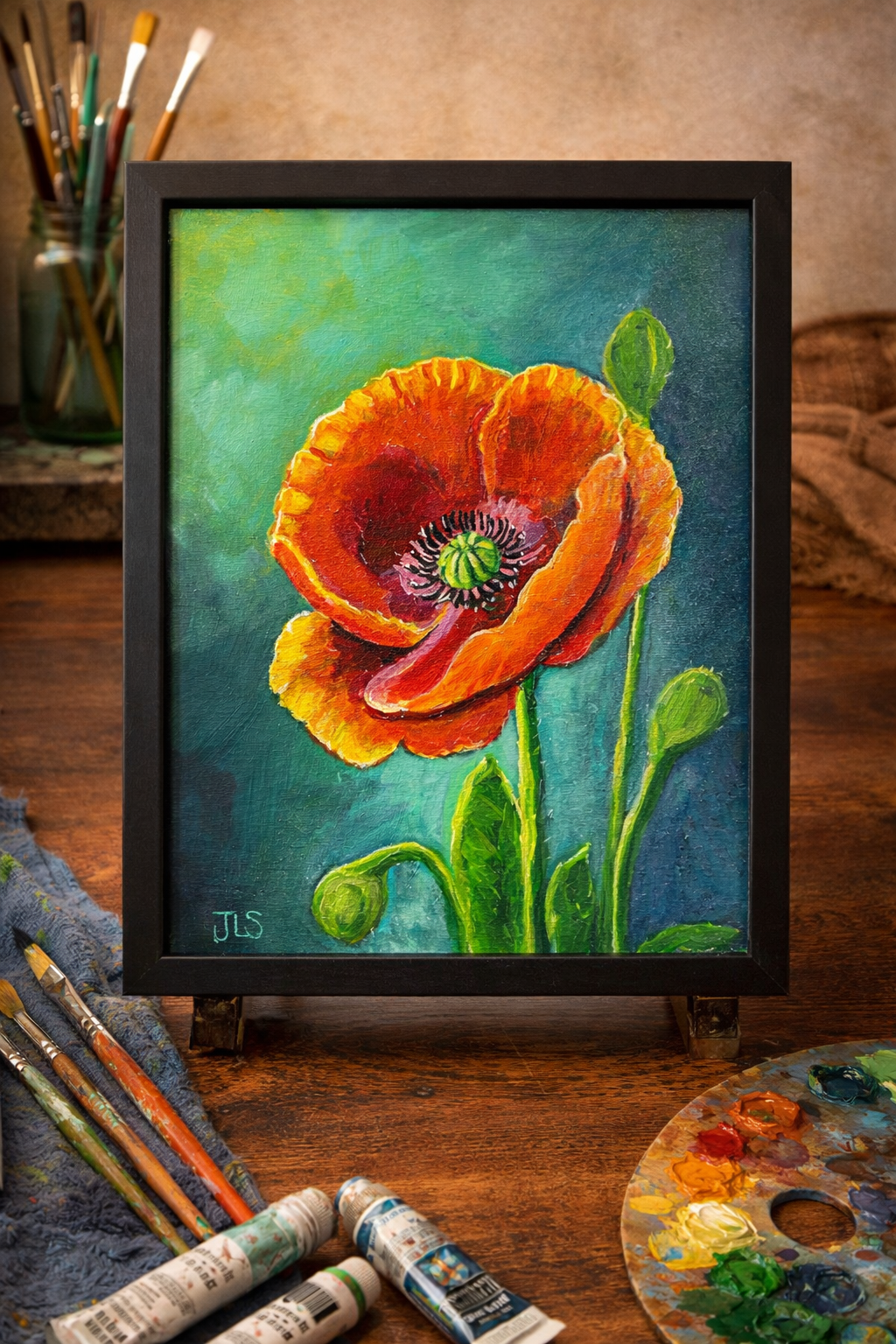 Poppy in Turquoise Light