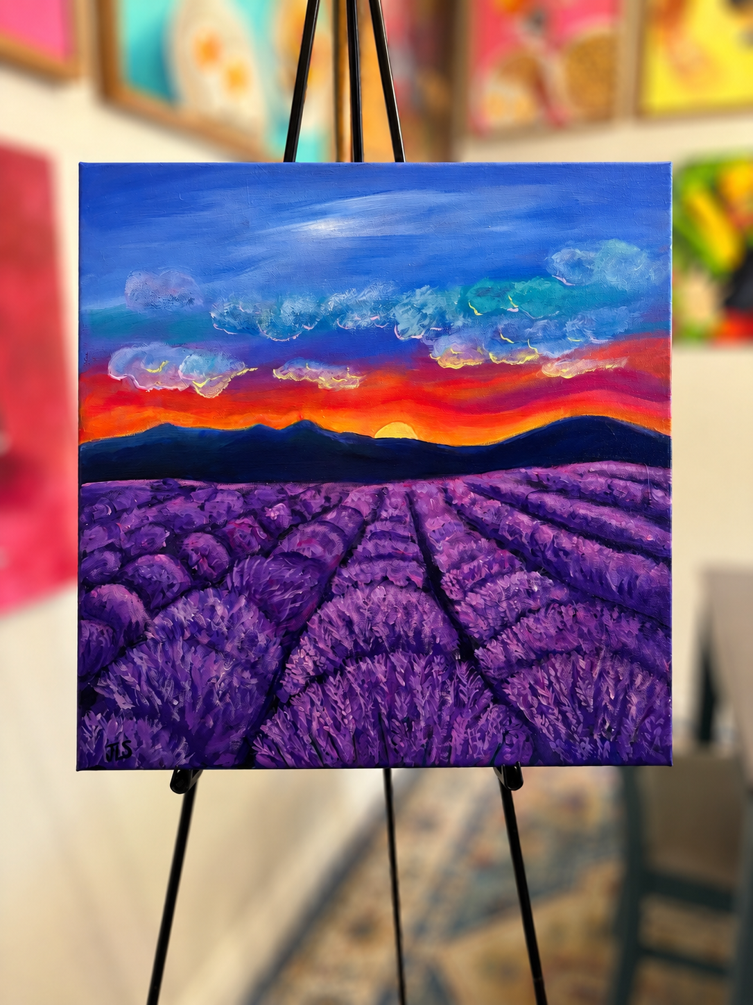 Lavender Field At Sunset