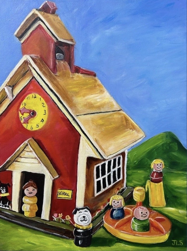 Fisher price schoolhouse print