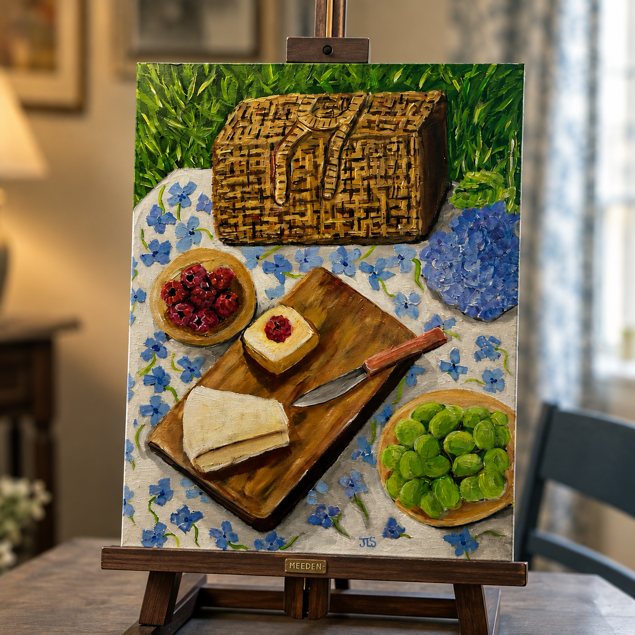 Picnic with Hydrangeas 14 x 18”