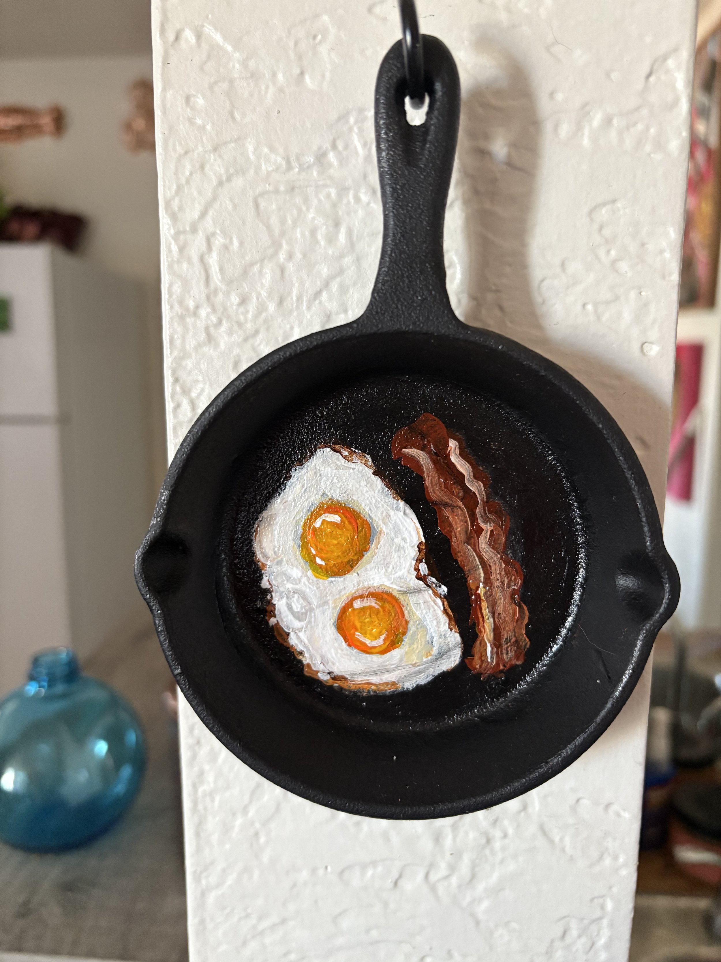 Miniature Painting on a cast iron skillet