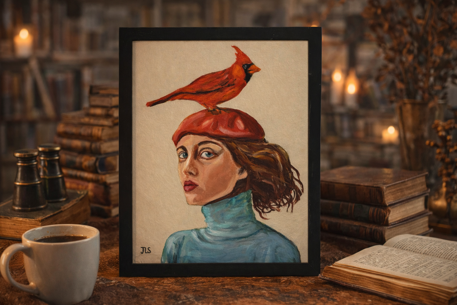 Cardinal on a Red Beret