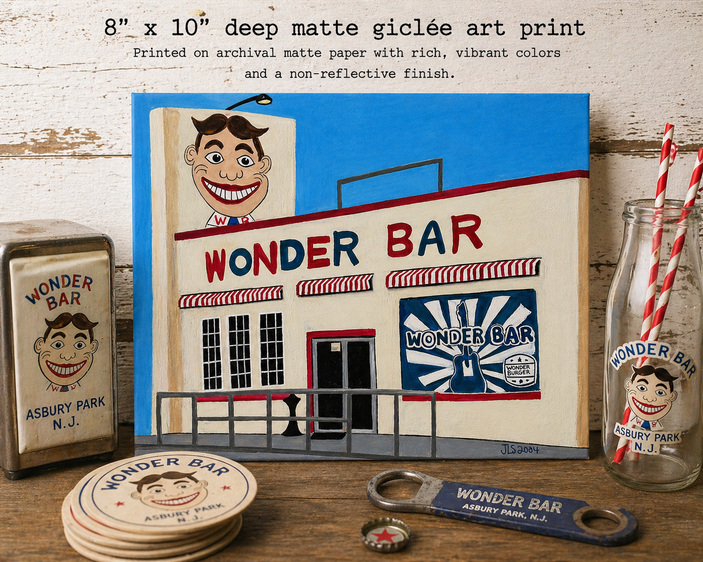 Fine Art Print Wonder Bar Asbury Park NJ Giclee Print 8 x 10” FREE SHIPPING