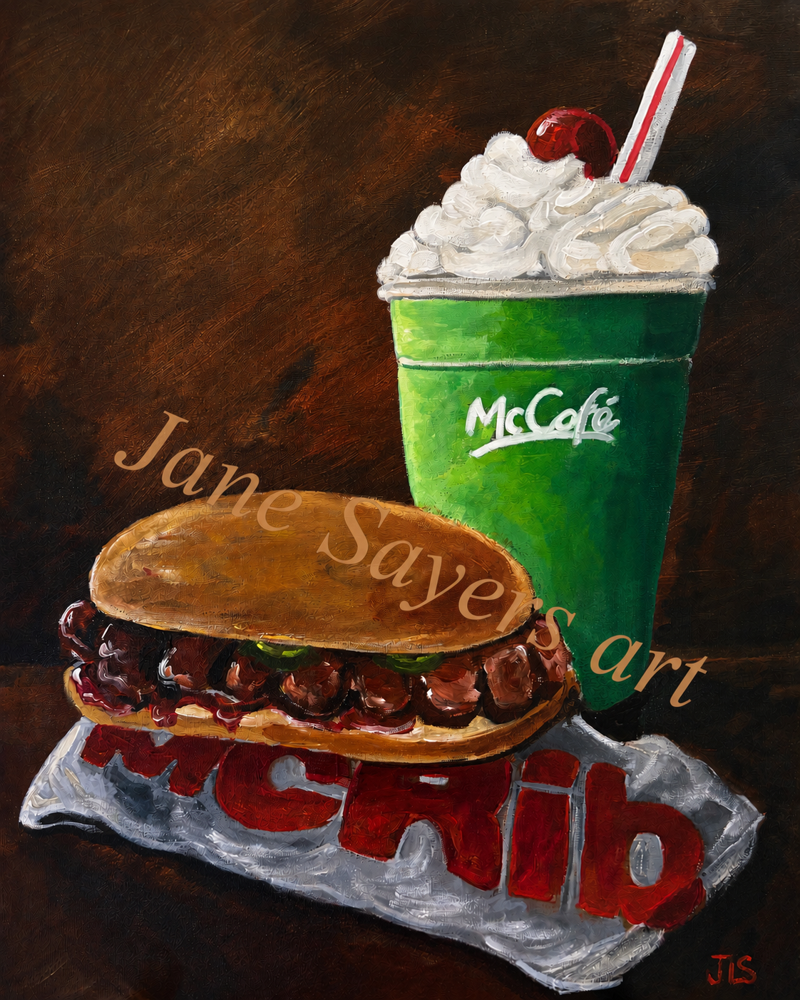 Fine Art Print McDonald’s, Mc rib, and Shamrock shake Matte Finish 8 x 10” FREE SHIPPING