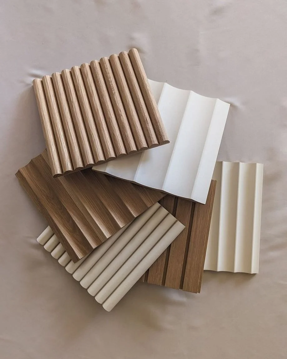 Panels, feature walls and natural wall coverings are all possible through @house.of.ivor . We love exploring a variety of wall coverings, and have helped source for fabric panels through to MDF. Straight from the factory means you can custom colour, 