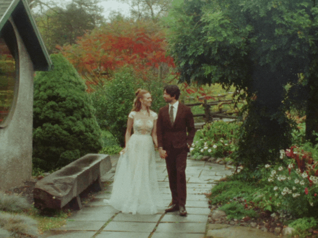 Upstate New York Wedding Portrait Bride and Groom under umbrella