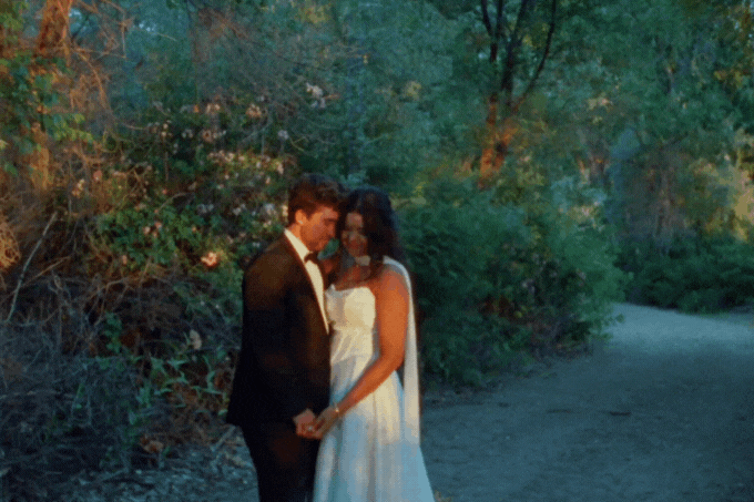 16mm wedding video of couple 