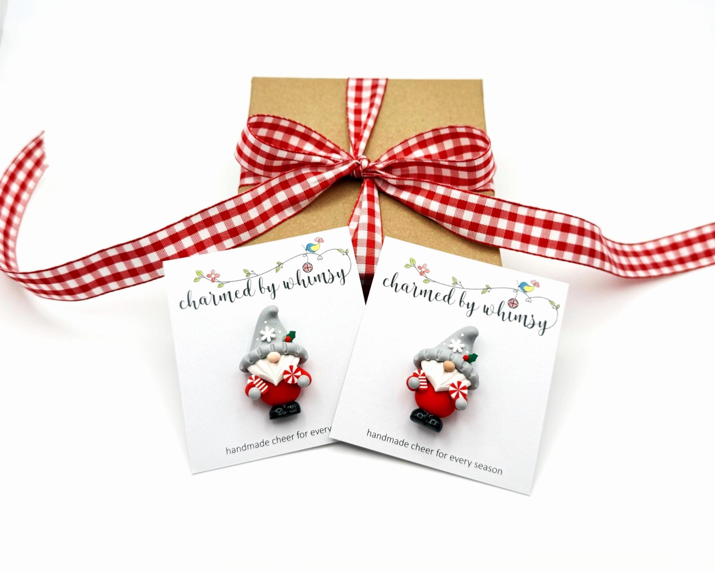 Grey Hat Christmas Gnome Pin