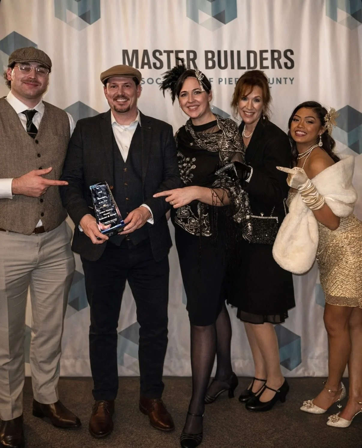 Our team had such a memorable night at the MBA Pierce County President&rsquo;s Gala ✨

We&rsquo;re incredibly grateful to share that James Massey was named Remodeler of the Year by the Master Builders Association of Pierce County! 🍾

The 1920s theme
