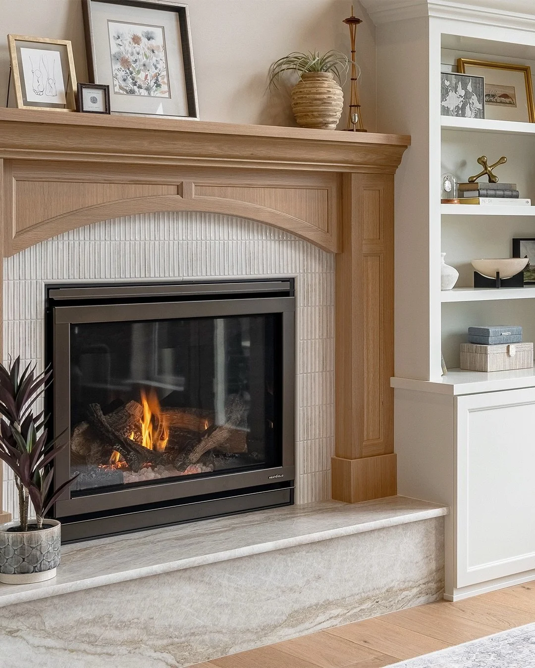 A little fireplace inspo from our recent projects 🤍

From warm wood surrounds and handmade tile to clean modern profiles and classic millwork, fireplaces can completely shift the feeling of a room. Some become the statement piece, others quietly add