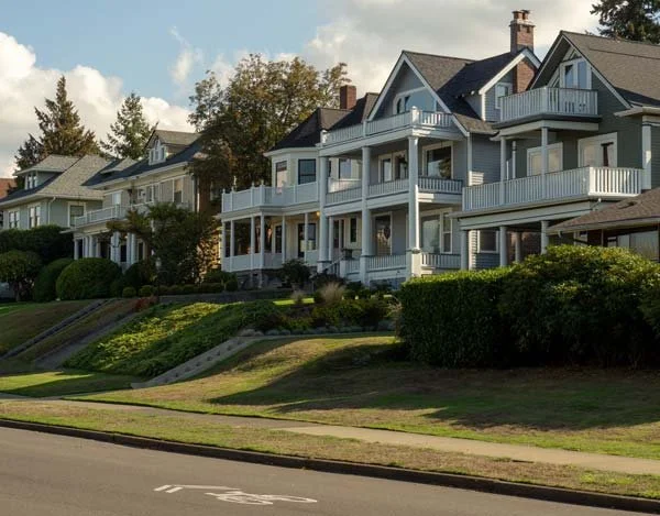 Older homes in Tacoma WA with traditional architecture and porches, showcasing historic houses ideal for renovation and home remodeling