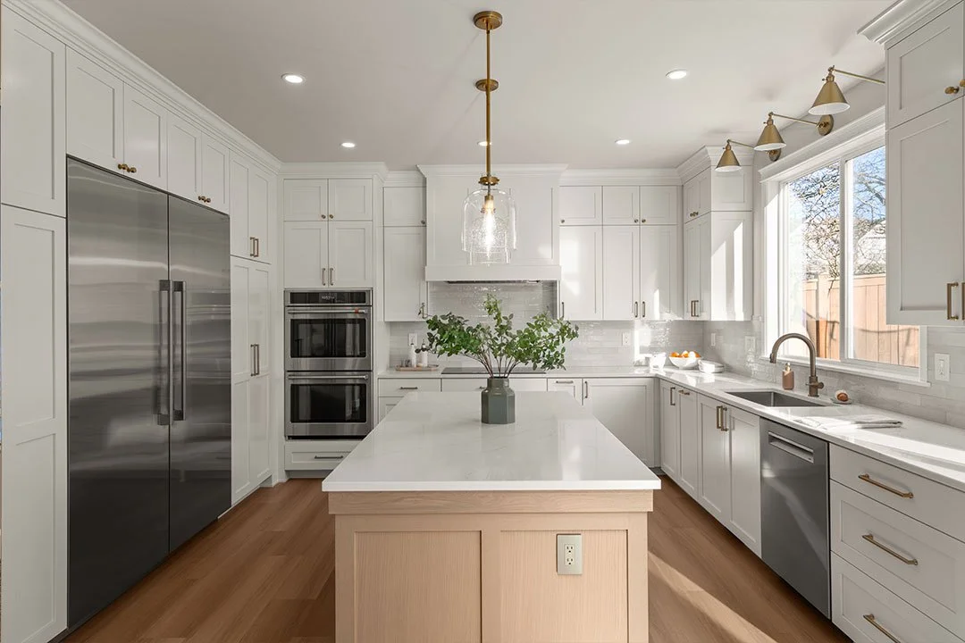 White And White Oak Kitchen Remodel in Maple Valley, WA by Massey Remodel + Design project photo
