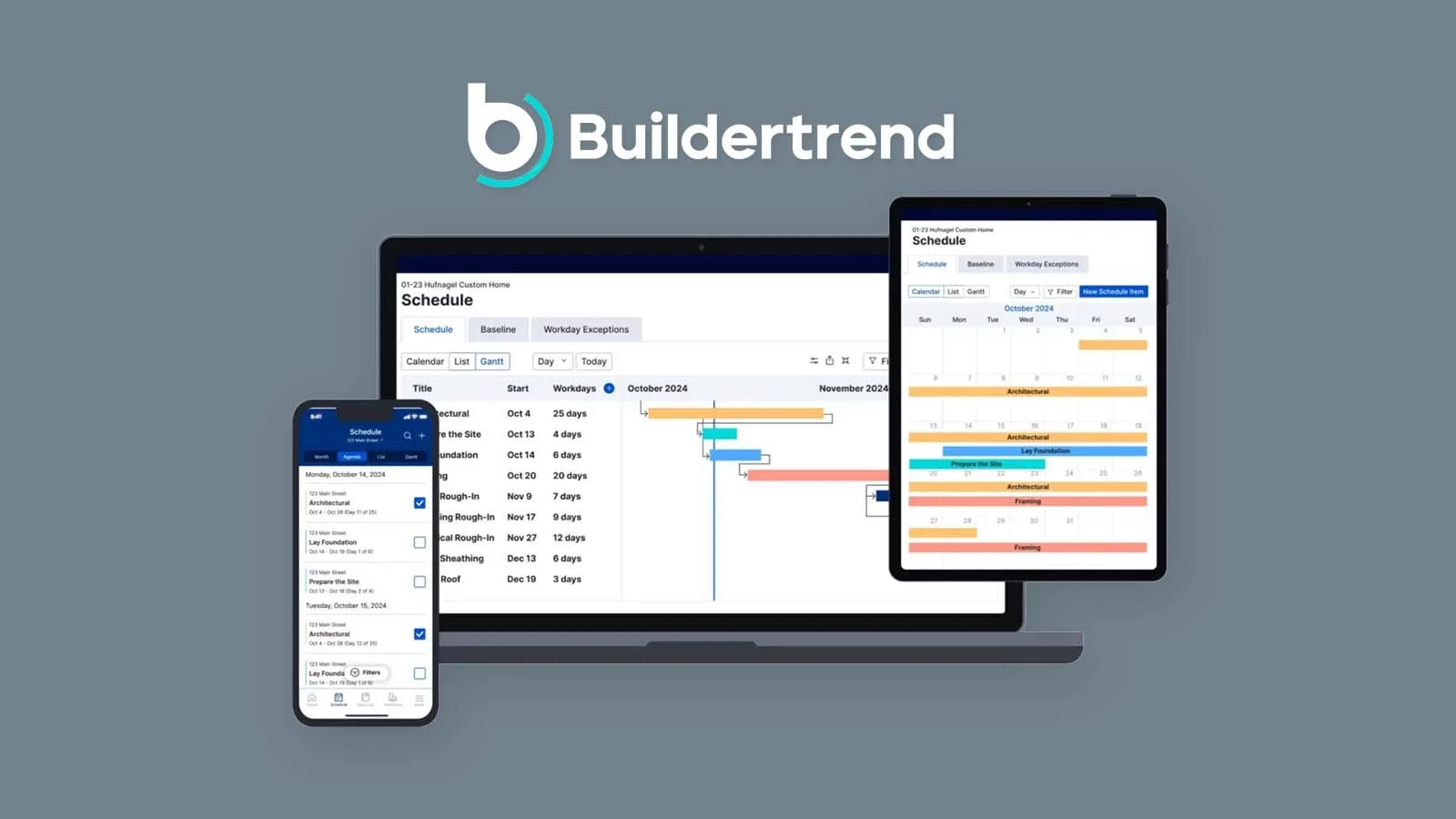 BuilderTrend - desktop, mobile app for the industry's leading platform for managing construction projects.
